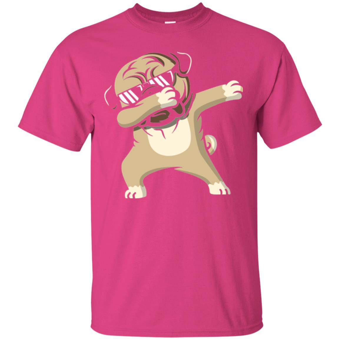 Dog Lover T-shirt Dabbing Pug T-shirt Heliconia