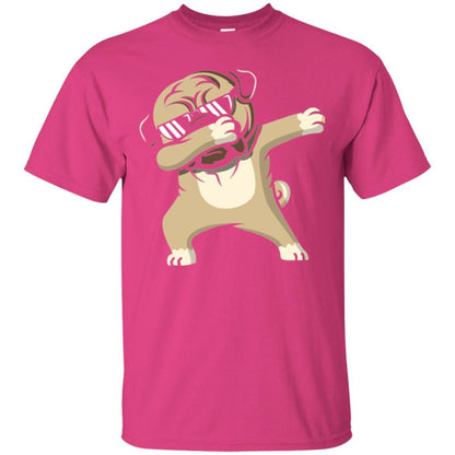 Dog Lover T-shirt Dabbing Pug T-shirt Heliconia