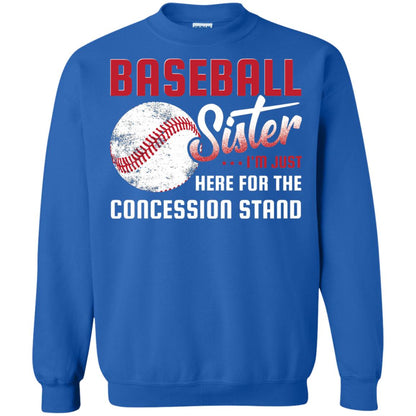 Baseball Sister Shirt Im Just Here For Concession Stand Royal