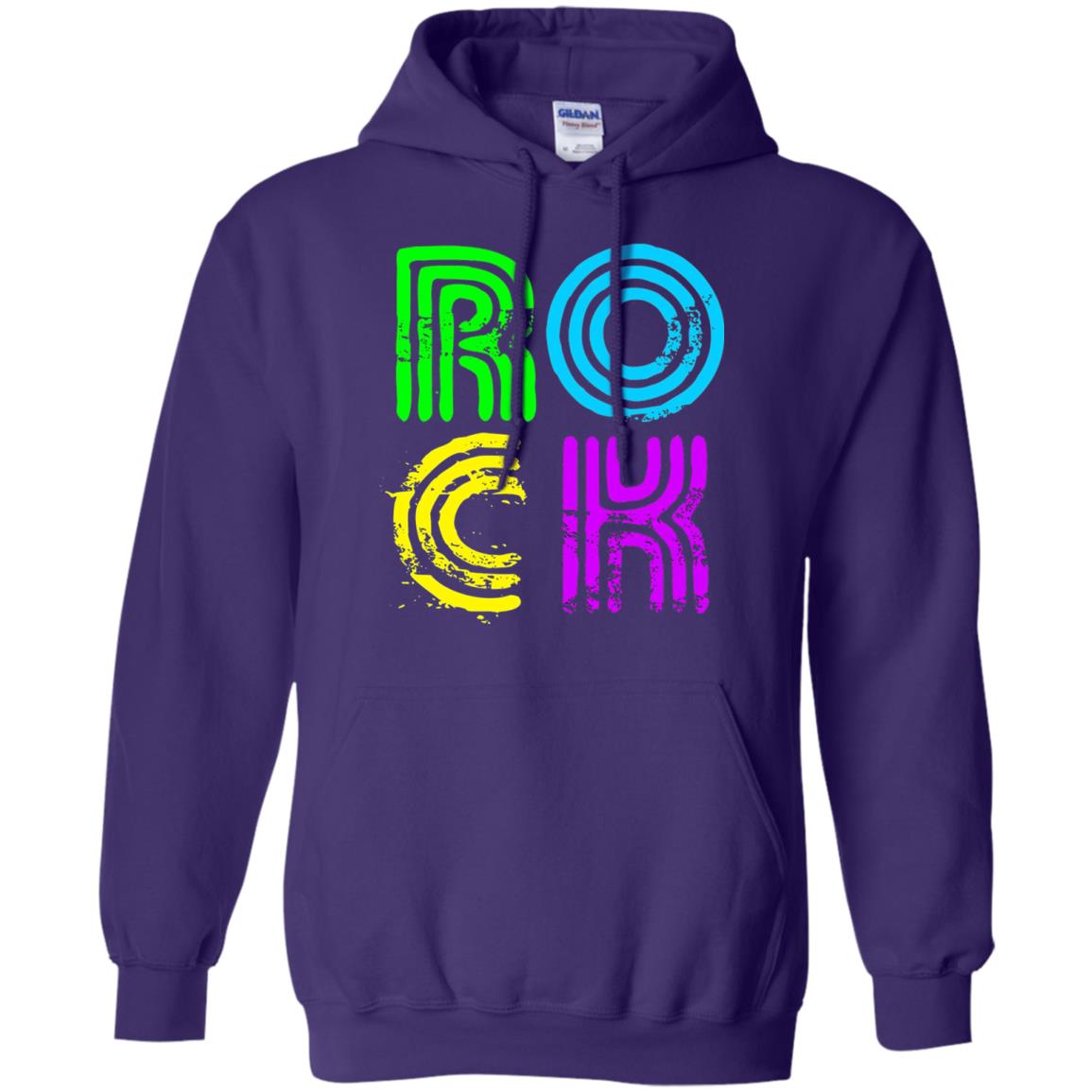 Bright Neon Colours Rock 80_s Retro Theme T-shirt Purple