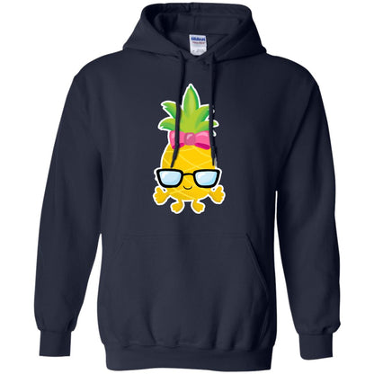 Funny Pineapple With Glasses For Girls Womens Shirt Navy