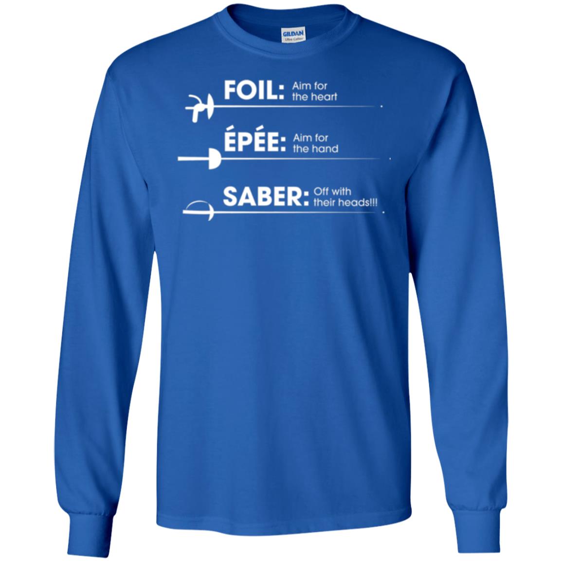 Fencing T-shirt Foil Saber Definition Royal