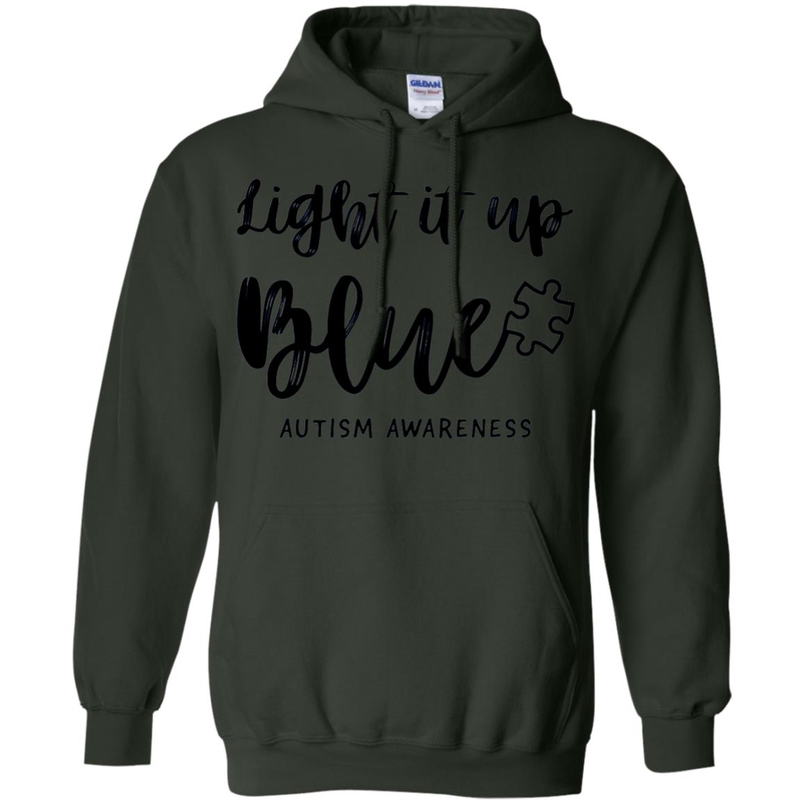 Autism Awareness Shirts Light It Up Blue Forest Green