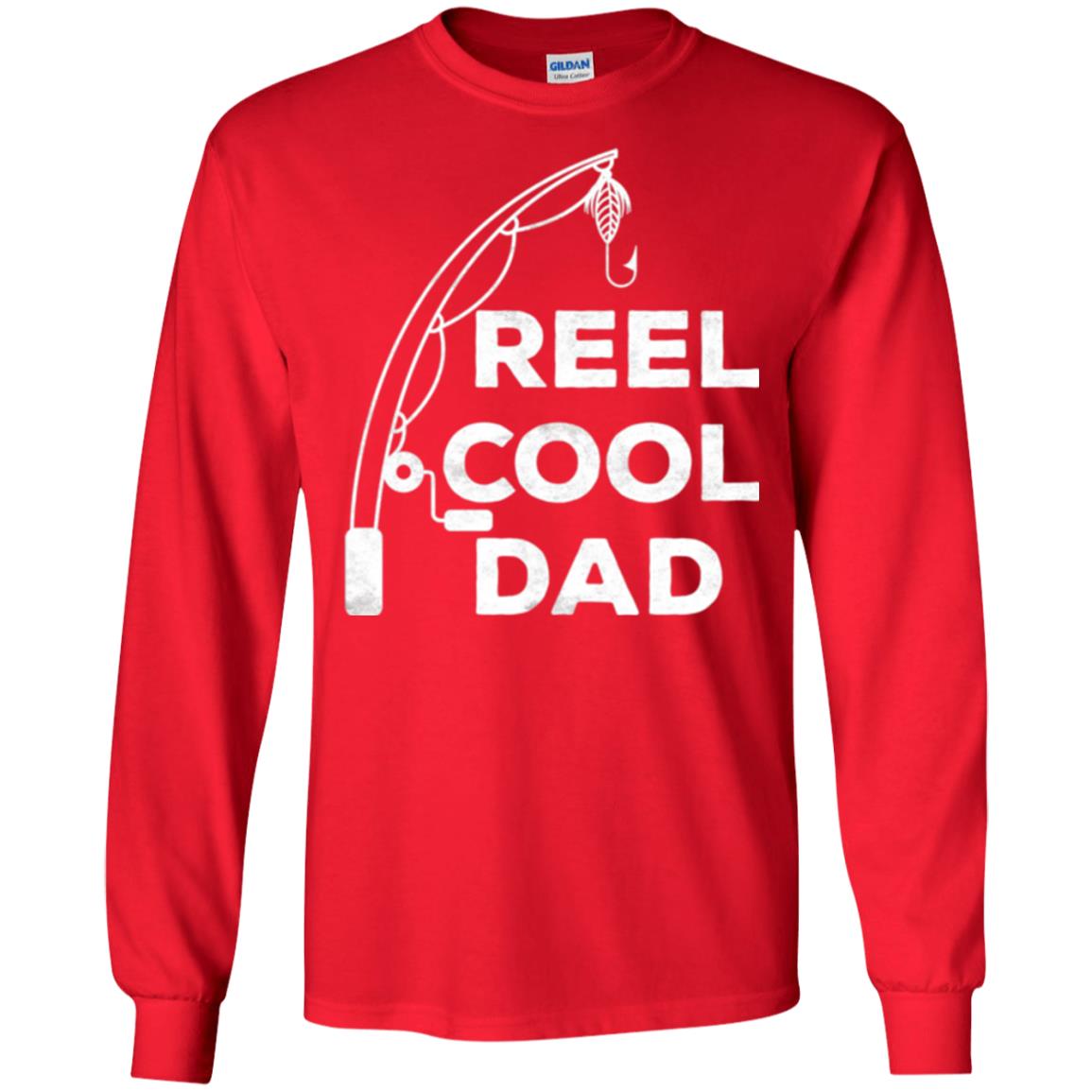 Fisherman T-shirt Reel Cool Dad Red