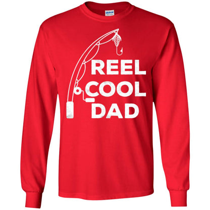 Fisherman T-shirt Reel Cool Dad Red