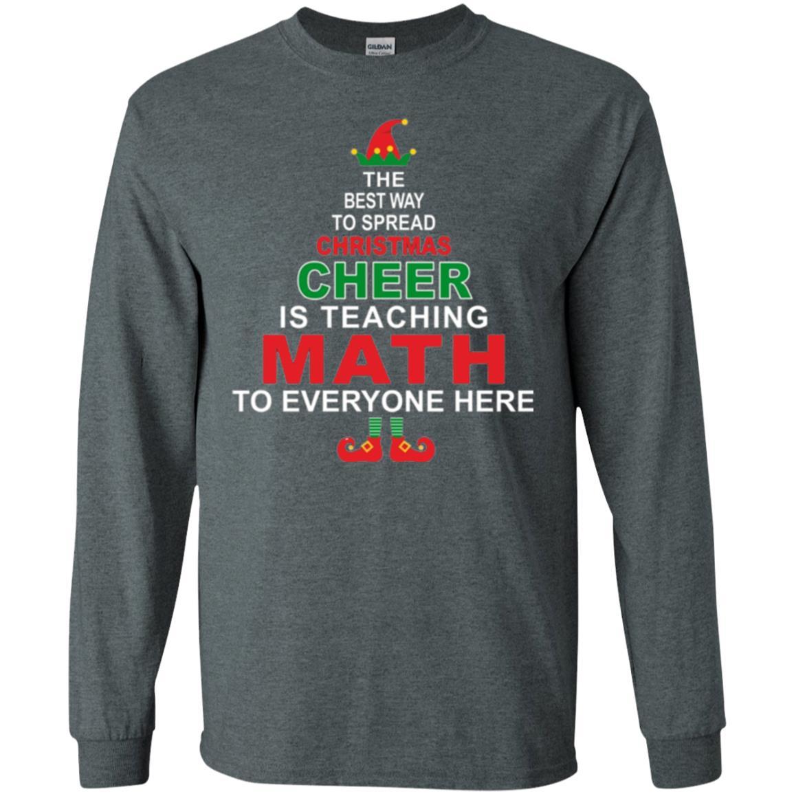 Elf Christmas T-shirt Math Teacher Christmas T-shirt Dark Heather
