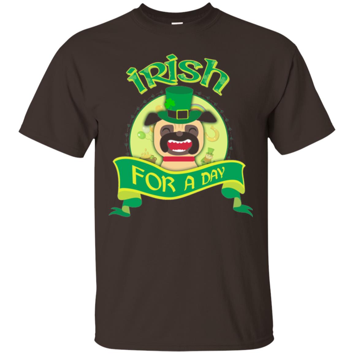 Saint Patrick_s Day T-shirt Amazing I_m Irish Pug Dark Chocolate