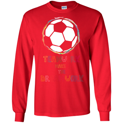 Soccer T-shirt Teamwork Makes The Dreamwork Red