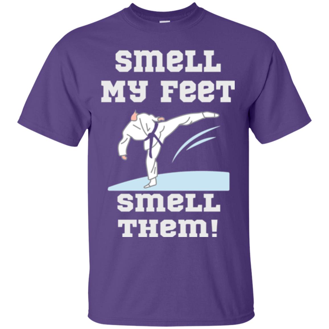 Karate Lovers T-shirt Smell My Feet Smell Them Purple