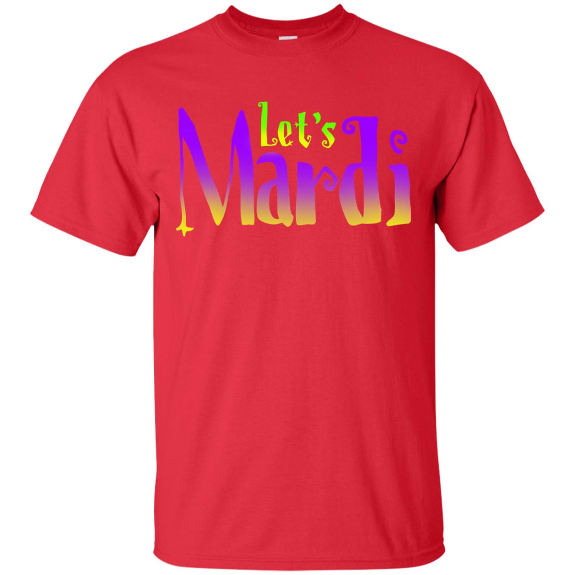 Mardi Gras T-shirt Let's Mardi Red