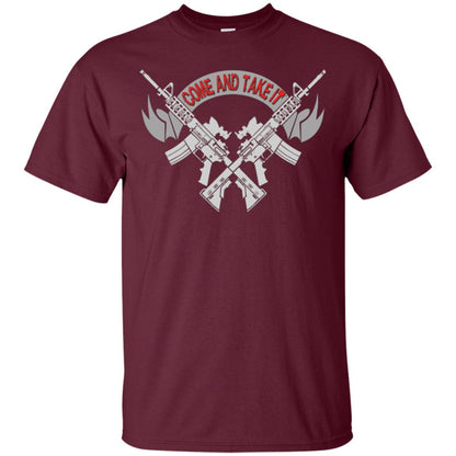 Military T-shirt Come And Take It Maroon