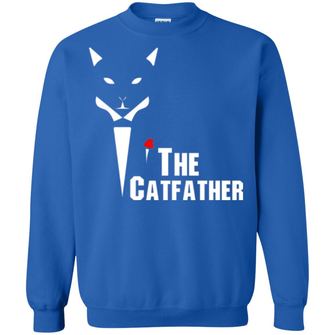 Cat Dad Lover T-shirt The Catfather T-shirt Royal