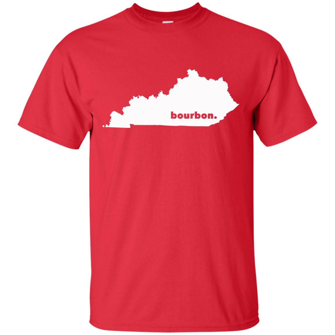 Kentucky T-shirt I Bourbon State Map Red