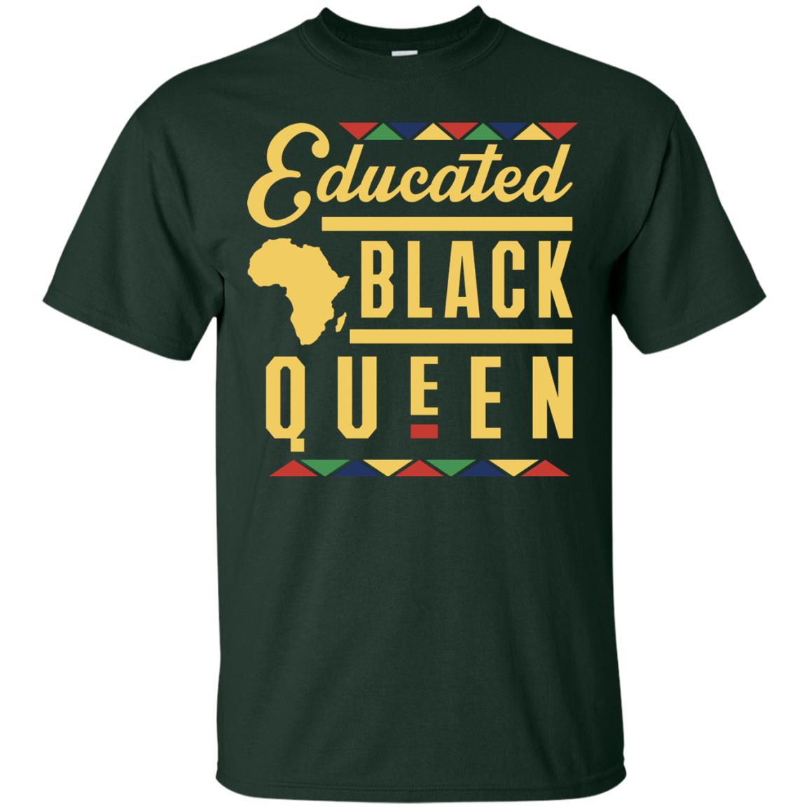 African American T-shirt Educated Black Queen Forest