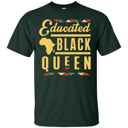 African American T-shirt Educated Black Queen Forest