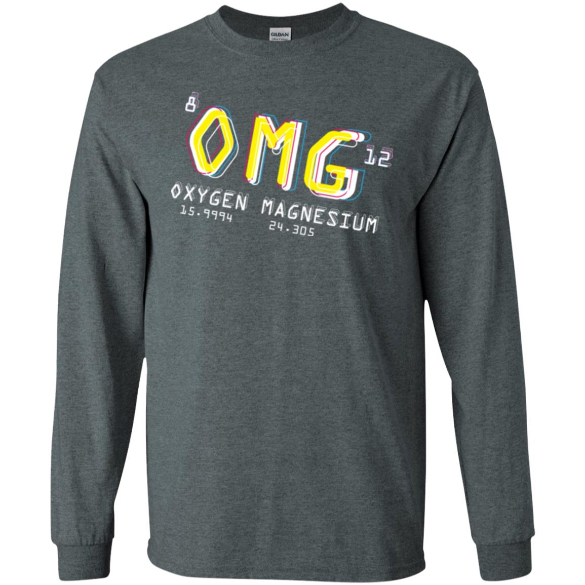 Funny Science Class T-shirt Omg Oxygen Magnesium Dark Heather