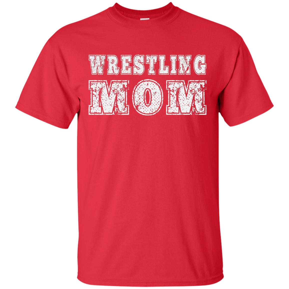 Wrestling Mom Mommy T-shirt Red