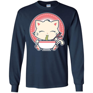 Anime T-shirt Kawaii Japanese Cat Ramen