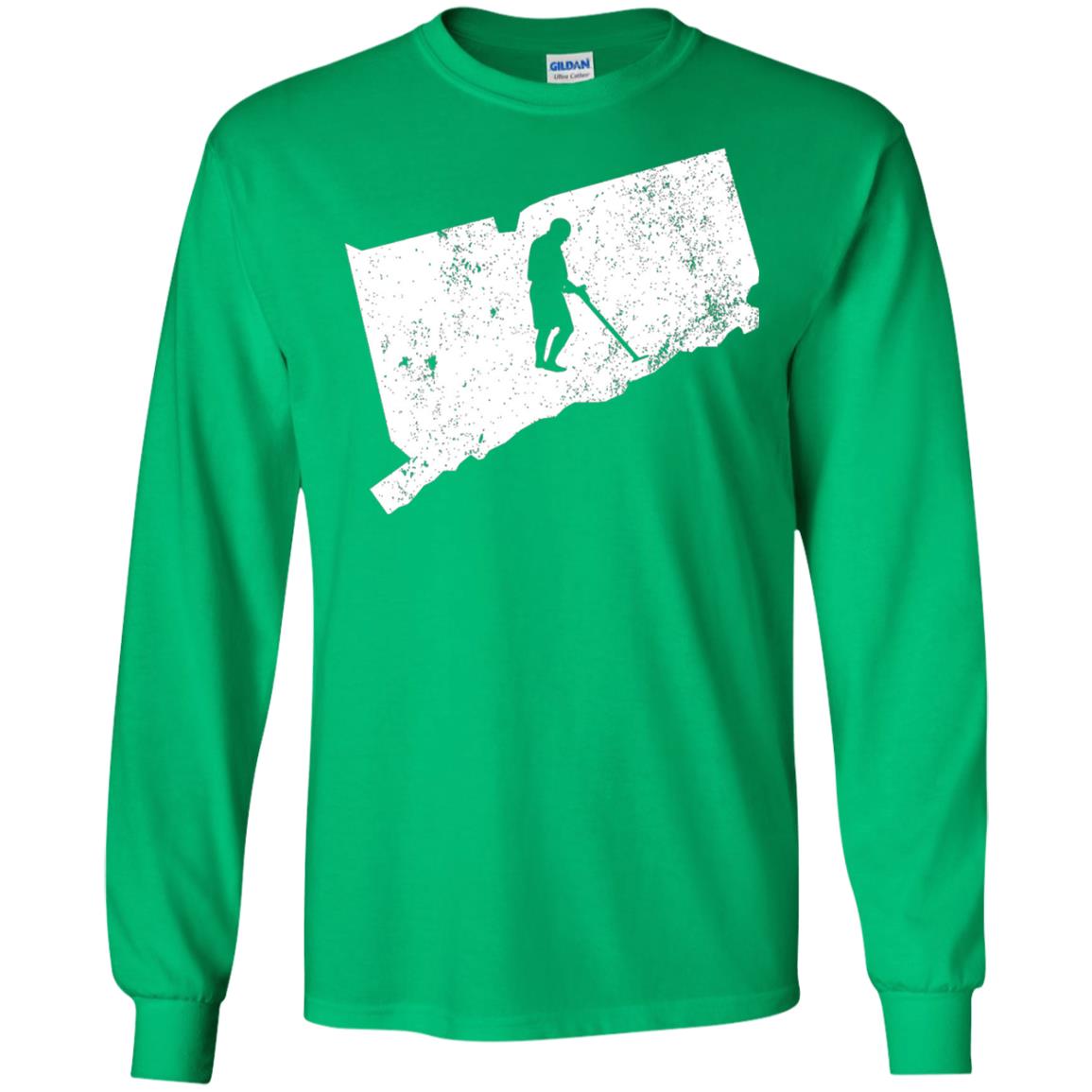 Connecticut Metal Detector Shirt Geocaching Swag Irish Green