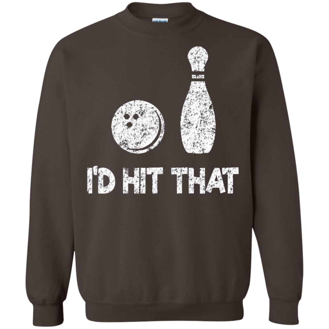 Funny Bowling Lover T-shirt T-shirt I_d Hit That Dark Chocolate