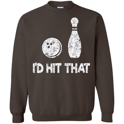 Funny Bowling Lover T-shirt T-shirt I_d Hit That Dark Chocolate