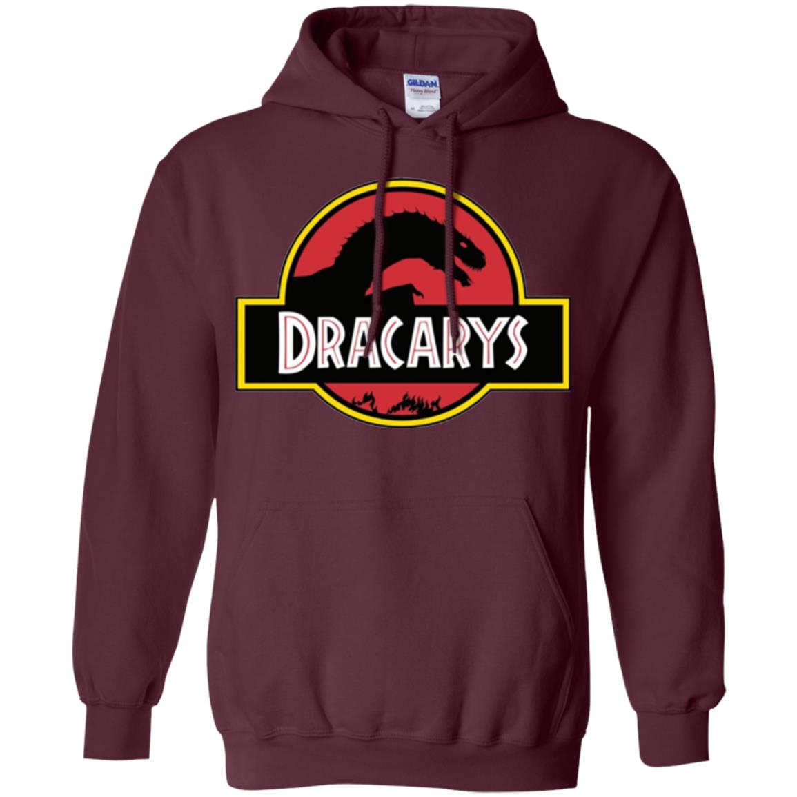 Dracarys Dragon Dinosaur T-shirt Maroon