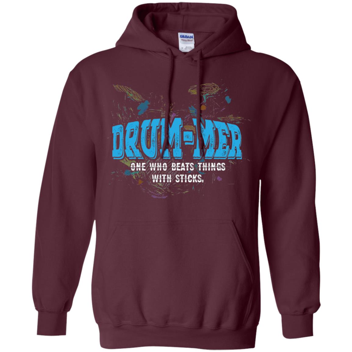 Drummer Definition T-shirt Drummer One Who Beats Things With Stick Maroon
