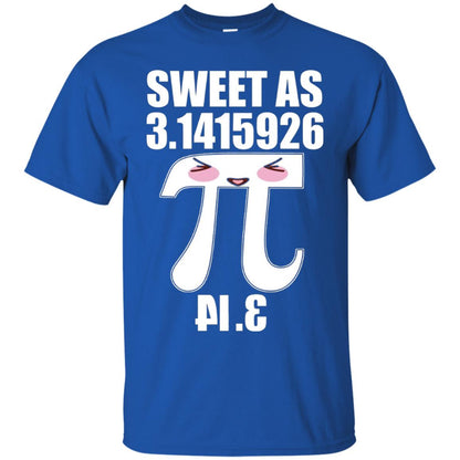 Pi Day Sweet As Pie Funny Geek Mathematics Day Tshirt Royal