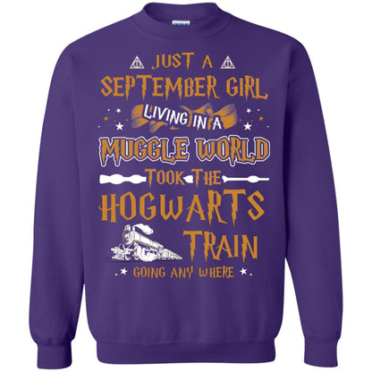 Just A September Girl Living In A Muggle World Took The Hogwarts Train Going Any Where Purple