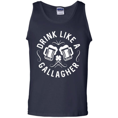 Drink Like A Gallagher Green Irish St. Patty_s T-shirt Navy