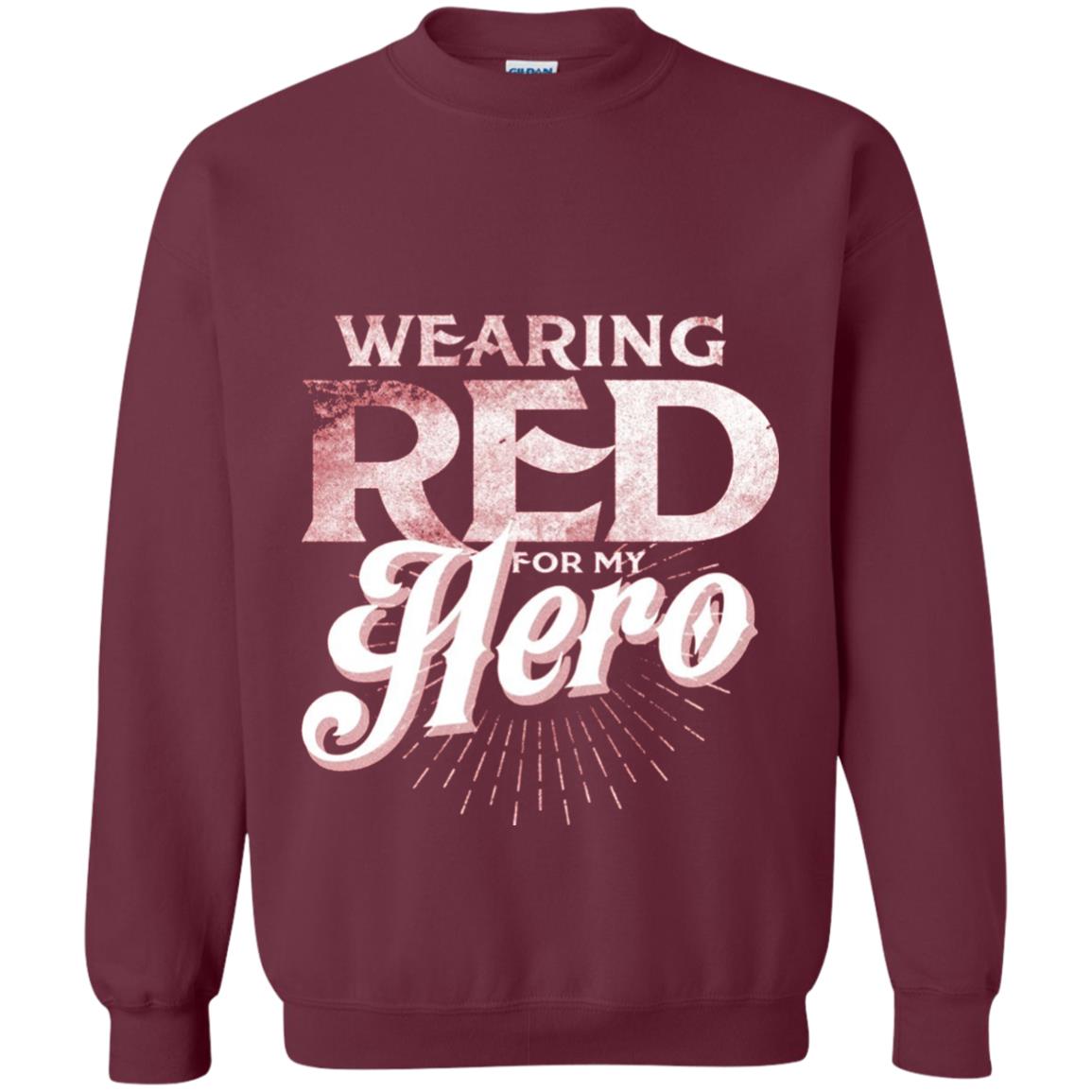 Wearing Red For My Hero Proud Us Army Shirt Maroon