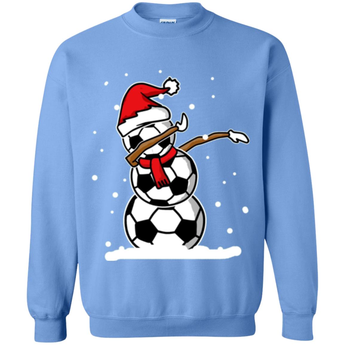 Christmas T-shirt Dabbing Snowman Ball Carolina Blue