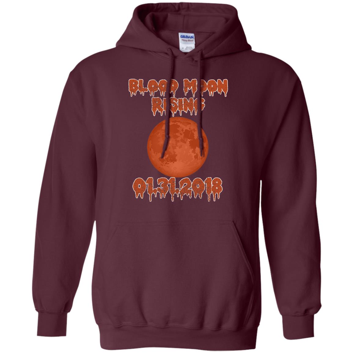 Blood Moon Rising Total Lunar Eclipse T-shirt Funny Lunar Eclipse Maroon
