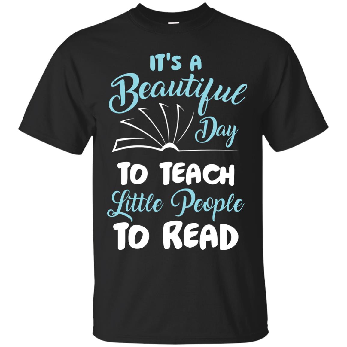 It’s A Beautiful Day To Teach Little People To Read Bookworm T-shirt Black