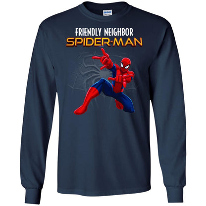 Friendly Neighbor Spider Man Movie Fan T-shirt Navy