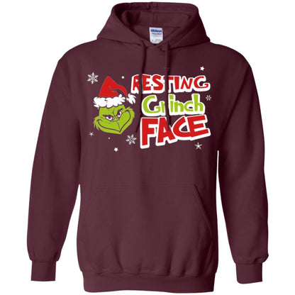 Christmas T-shirt Resting Grinch Face Maroon