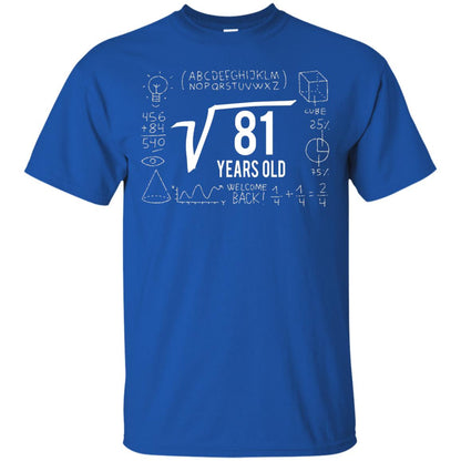 Square Root Of 81 9th Birthday T-shirt Royal