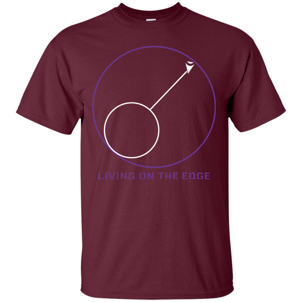 Gamer T-shirt Living On The Edge Run From The Storm Maroon