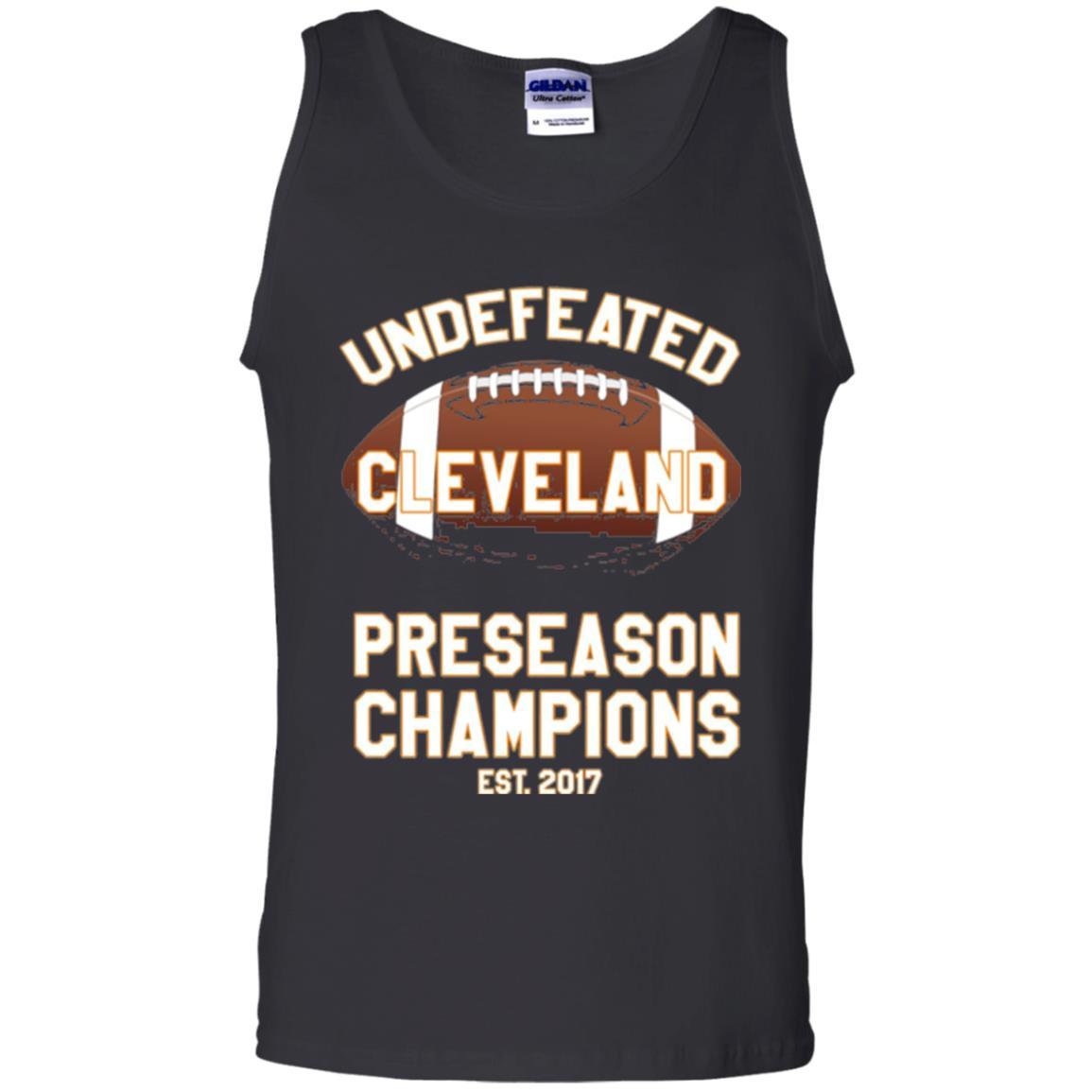 Football T-shirt Cleveland Football Undefeated Preseason Champion Black