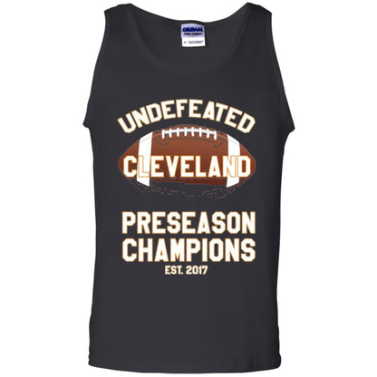 Football T-shirt Cleveland Football Undefeated Preseason Champion Black