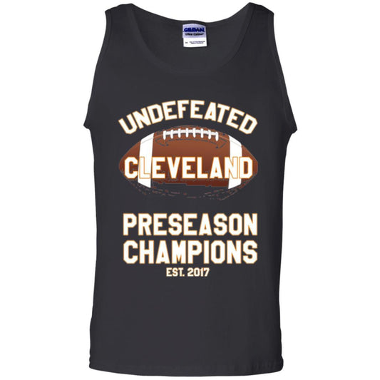 Football T-shirt Cleveland Football Undefeated Preseason Champion Black