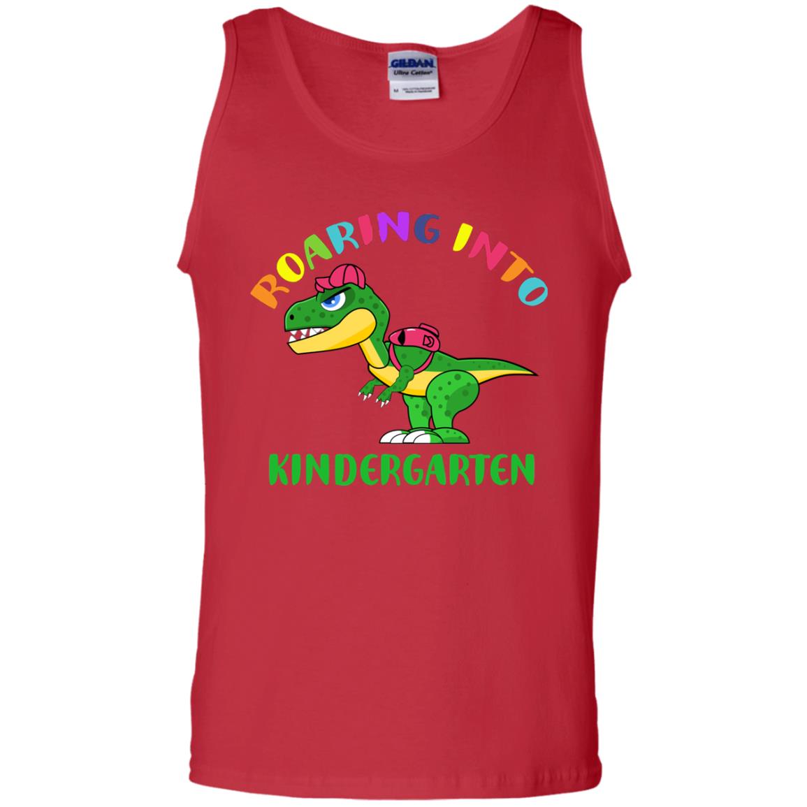 Roaring Into Kindergarten Happy First Day Of School Shirt Red