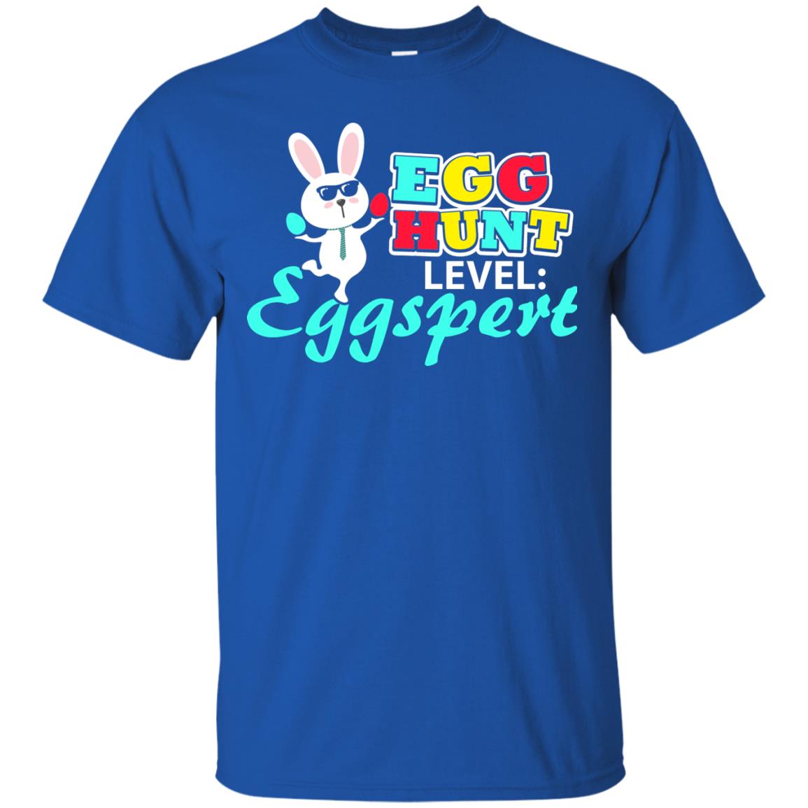 Egg Hunt Level Eggspert Easter Holiday T-shirt Royal