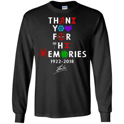 Thank You For The Memories Stan Lee Movie Hero Fan Shirt Black