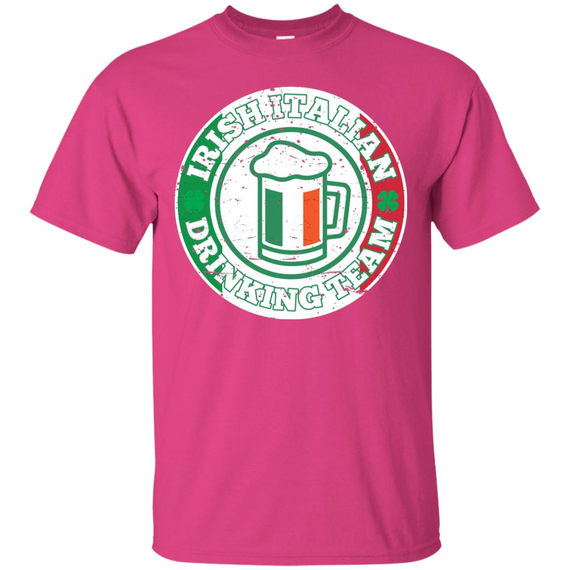 Irish Italian Drinking Team Italy Flag St Patrick_s Day T-shirt Heliconia