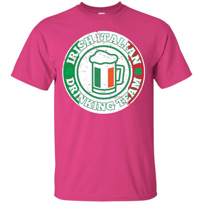 Irish Italian Drinking Team Italy Flag St Patrick_s Day T-shirt Heliconia