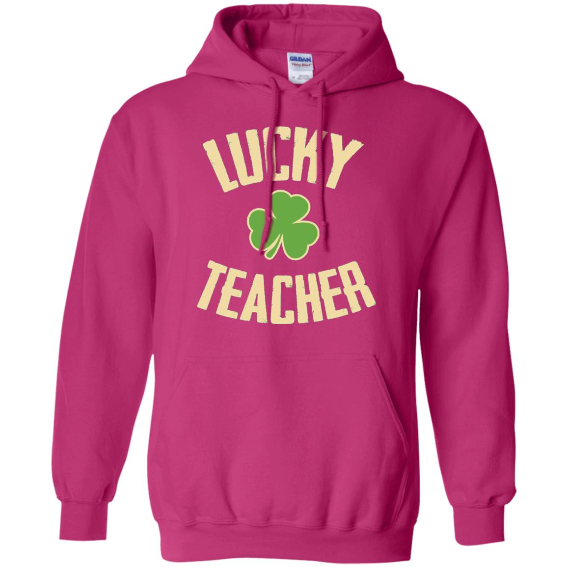 Lucky Teacher Shirt St. Patrick_s Day T-shirt Heliconia