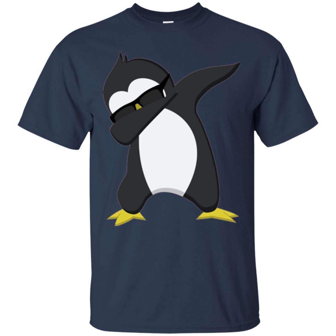 Christmas T-shirt Dabbing Penguin T-shirt Navy