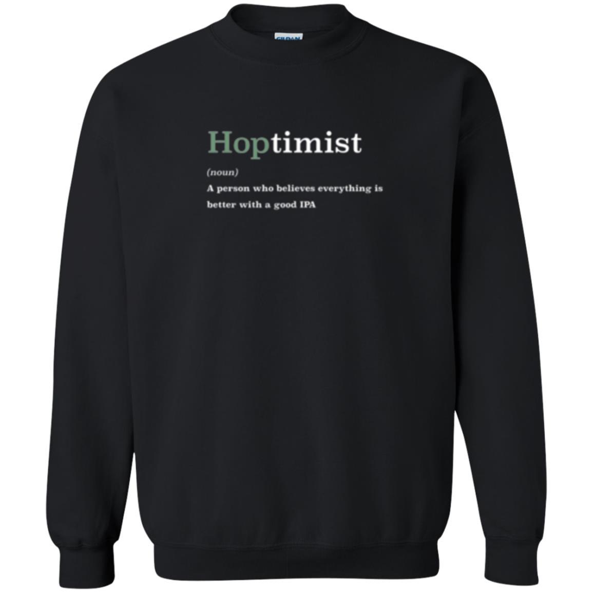 Beer Lover T-shirt Hoptimist Definition Black