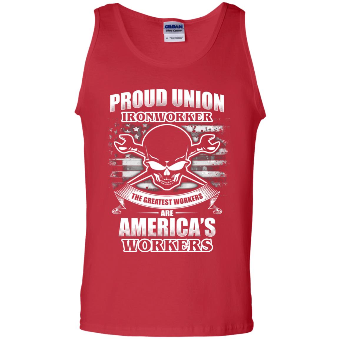 Proud Union Ironworker The Greatest Workers Are America_s Workers T-shirt Red